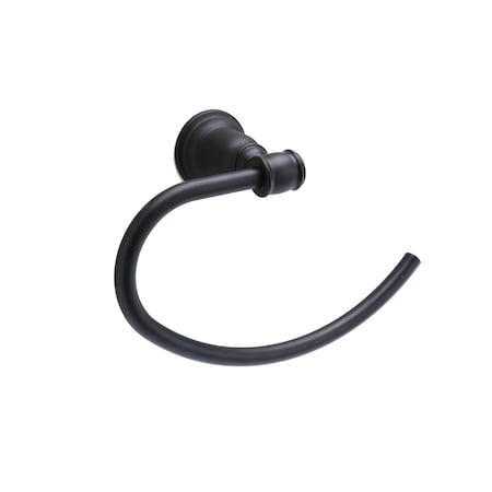 Pamex Charleston Collection Metal Open Towel Ring Matte Black Finish BC10BL32